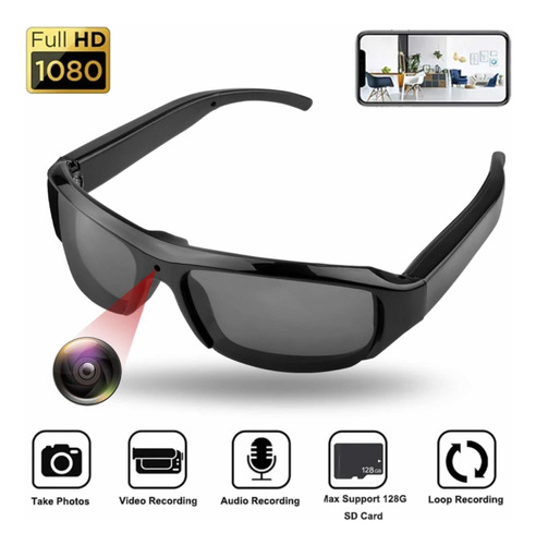 Gafas Lentes Sol Cámara Graba Video Hd 1080p Dvr Recargable