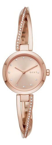 Reloj Dama Dkny Crosswalk Cristales Color de la correa Rosa gold