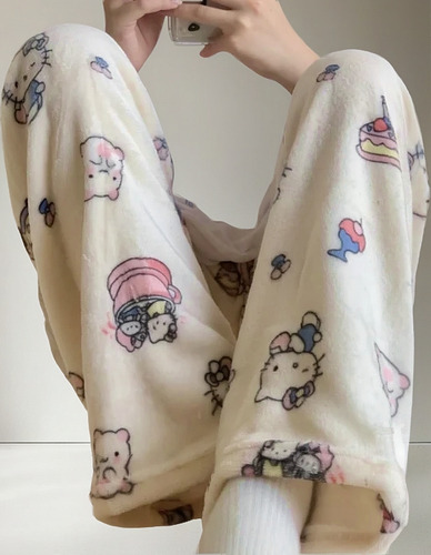 Pantalones De Pijama De Franela Para Mujer, Pantalones De In