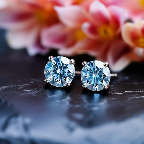 Aretes De Plata 925 Ley Solitario Moissanita Mujer Hombre