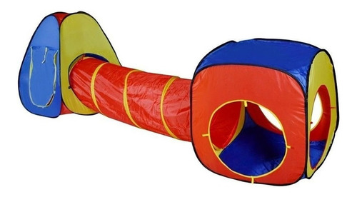 Imagen 4 de 9 de Carpa Infantil Doble Con Túnel Pelotero Regalo Tbx