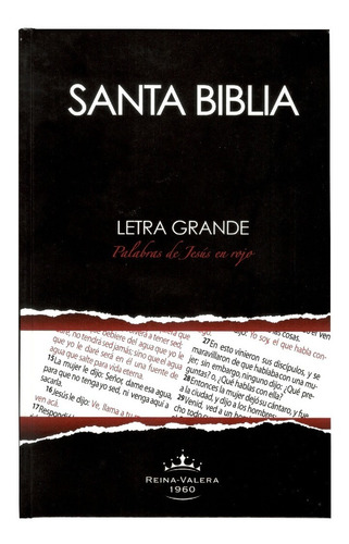 Biblia Rvr-1960 Letra Grande Tapa Dura Color Negro (1961)