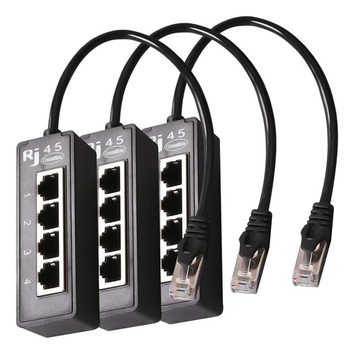 Practico Adaptador Divisor De Red, Mxntv-003, 3pzas, Divisor