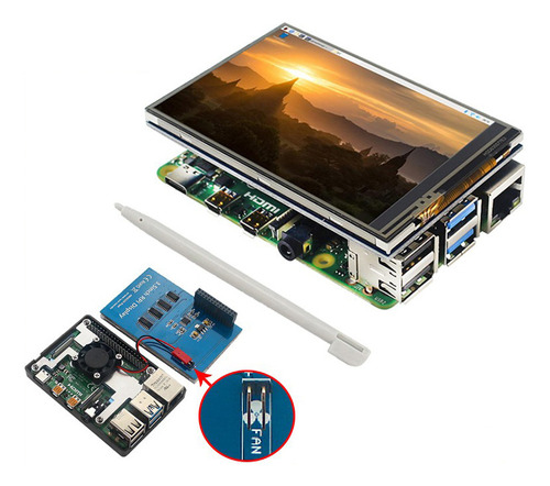 Pantalla Táctil Lcd 3.5 Para Raspberry Pi 3b/3b+/4b