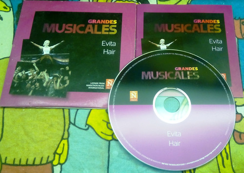 Cd Grandes Musicales  Evita  Hair