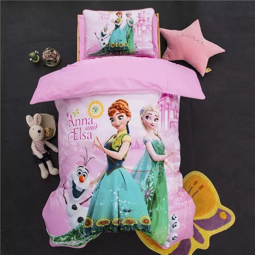Edredon Frozen De Disney Cubrelecho Cama Sencilla
