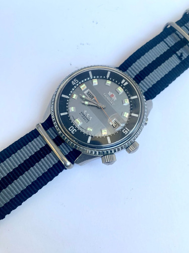 Reloj Orient King Diver Made In Japan 42 Mm 1970 Gris Y Negra Plateado (Usado)