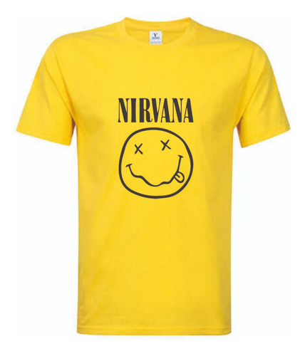 Polera Nirvana Banda Rock Norteamericano  80  Polo Algodón