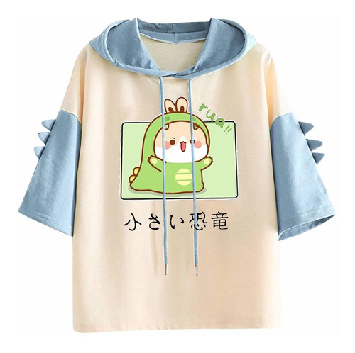 Casual Animal Cute 100 Sudadera Capucha Para Dama Manga