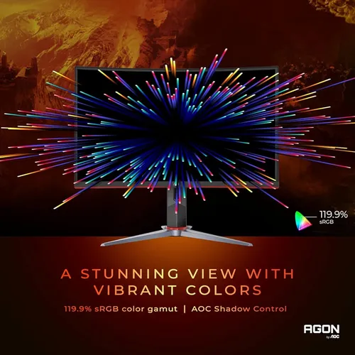 Aoc C27g2z Monitor De Juegos Ultrarrápido Curvo Sin Marco De