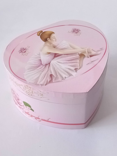 Imagen 4 de 6 de Caja/joyero Musical Bailarina Corazón