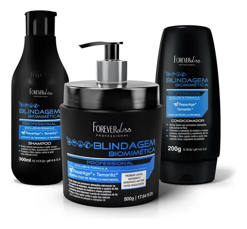 Kit Shampoo, Condicionador E Máscara Blindagem Capilar Forev