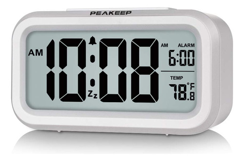 Peakeep - Reloj Despertador Digital Con Luz Nocturna Intelig
