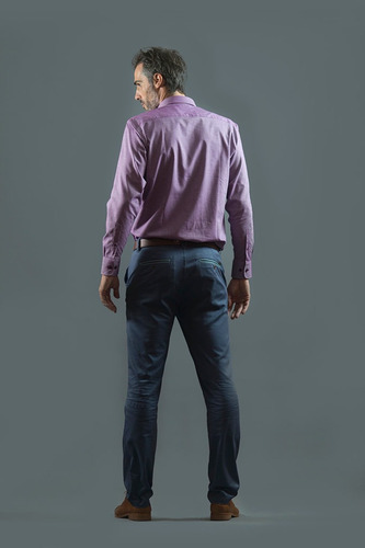 Camisa Polo Hombre Manga Larga Talles Grandes Elegant Lila