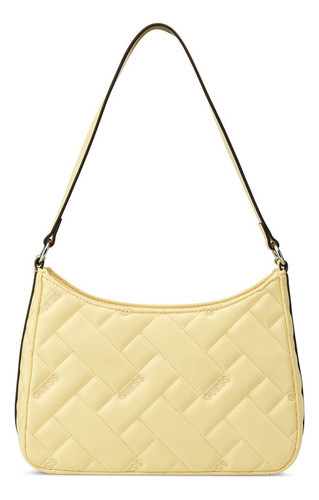 Bolsa Guess Factory Vy960317-but Acabado De Los Herrajes Níquel Color Amarillo Correa De Hombro Amarillo Diseño De La Tela Lisa