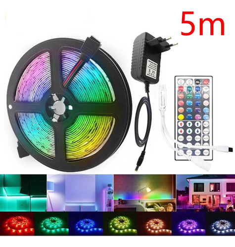 Tira Led Bluetooth Rgb 5050 Para Decoración De Dormitorio De