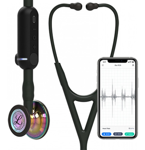 Estetoscopio digital Littmann Core de 3 m con cancelación de ruido, 40x, color arcoíris