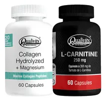 Comprar Colageno Marino + Magnesio X60 + L Carnitina X60 Qualivits Sabor Natural