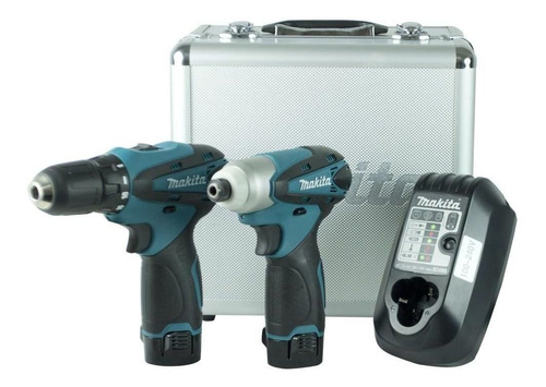 Kit Parafusadeira Furadeira 2 Bat. Bivolt 12v Lct204 Makita