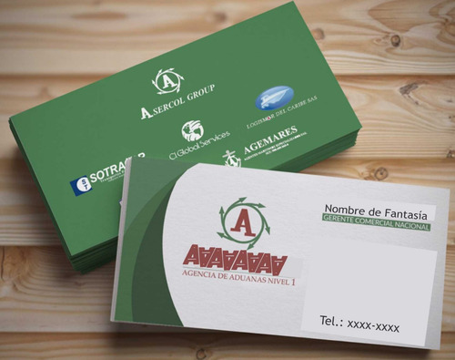 100 Tarjetas Fullcolor Impresas En El Frente - Imprenta