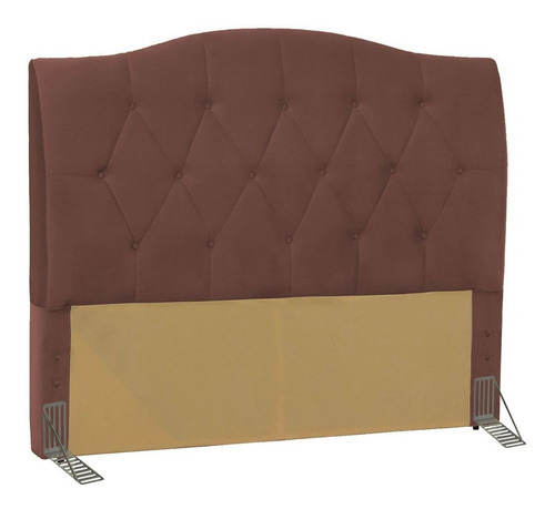 Cabeceira Cama Box Casal King 195 Cm Colônia Suede Telha - D Cor Marrom