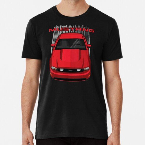 Remera Mustang Gt 2010 A 2012 - Rojo Algodon Premium