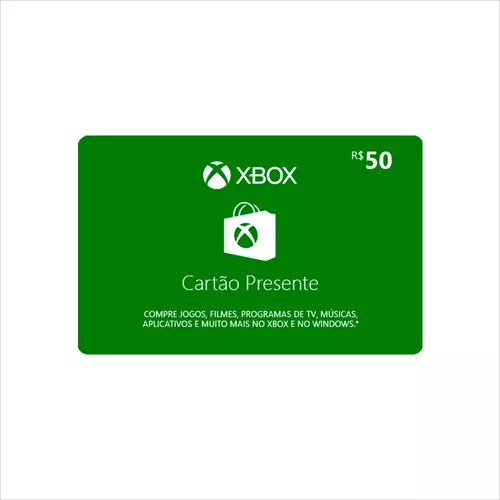 Comprar Cartão Presente Pré Pago Xbox Live R$ 25 Reais