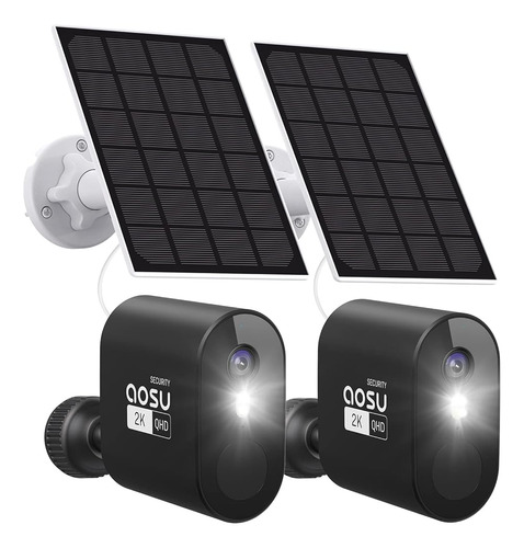 Aosu Solar Security Cameras Wireless Outdoor, 2k Solar Power