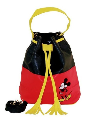 Hermosa Bolsa De Mickey Mouse Tipo Costalito Para Dama