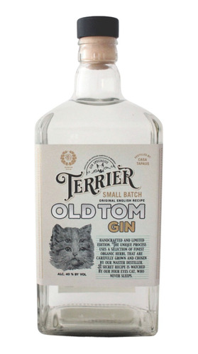 Gin Terrier Old Tom 750ml Destilado Premium Puro Escabio