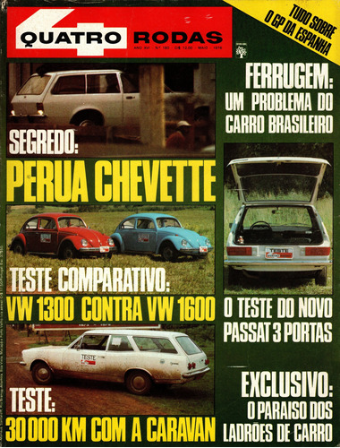 Quatro Rodas Nº190 Maio 1976 Vw Fusca 1300 1600 Caravan