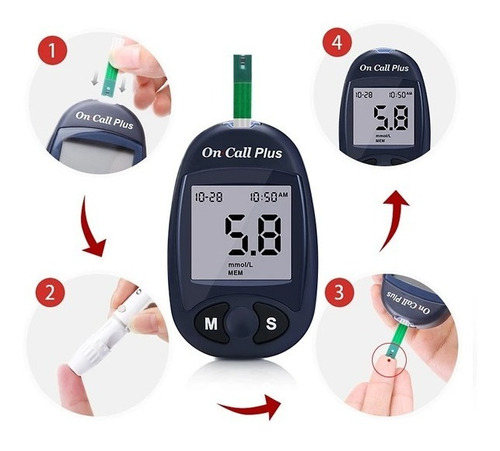 Glucometro On Call Plus Completo - Envío Gratis !!!