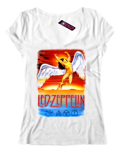 Remeras Led Zeppelin Rock Mujer Digital Stamp Unicas!!