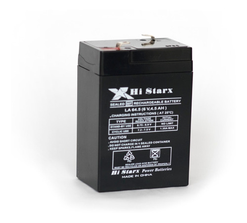 Bateria Gel 6v 4,5ah Luz Emergencia Recargable Hi Starx Auto