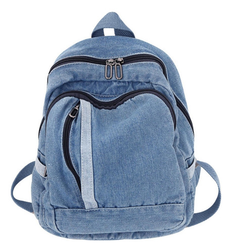 (bl) Mochila Escolar Mochila Jeans Mochila Jean D Blue Jeans