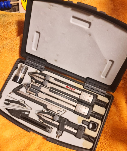 Set Instrumento Precision Dibujo Kit Doble Compas Maped (Usado)