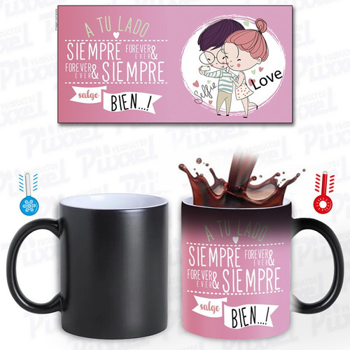 Taza Mágica Regalo Para San Valentin A Tu Lado Siempre