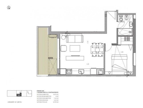 Imagen 2 de 6 de Venta Apartamento 1 Dormitorio En Obra Barrio Sur