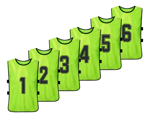 Babetes De Futebol Numerados, 12 Peças, Pinnies Para Adultos