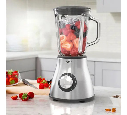 Licuadora Nex 1.5 Litros Acero Inoxidable 5 Velocidades
