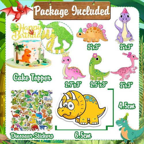 115pcs Decoraciones De Fiesta De Cumpleaños De Dinosaurio Su