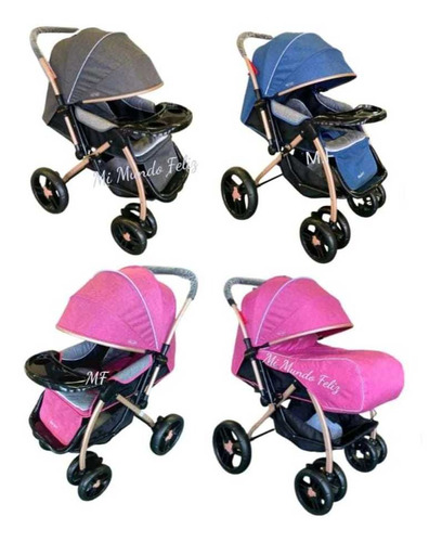 Coche Cuna Para Bebe Llantas Grandes Todo Terreno De Lujo