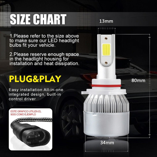 Kit Faros Delanteros Led Luz Alta Y Luz Baja Para Ford