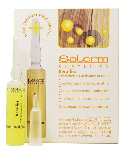 Salerm Cosmetics Kera-liss - 4 Vials X 0.44 Oz