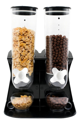Dispenser Dispensador Doble Cereales Cerealero 3 Con Tazas