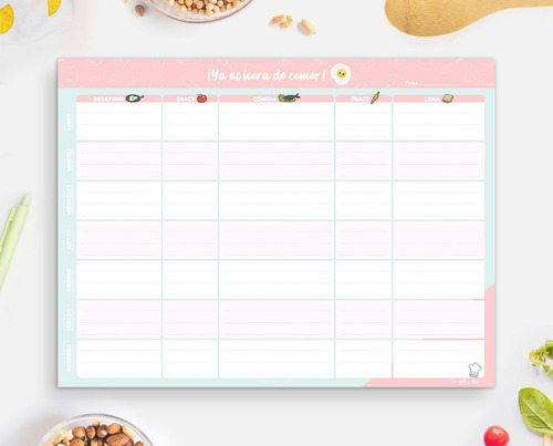 Planificador De Menú, Planificador De Comidas, Meal Planner