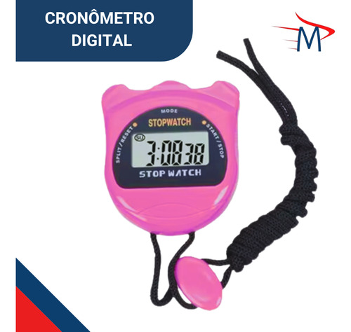 Cronômetro Digital Multifuncional Com Bolsinha Transporte