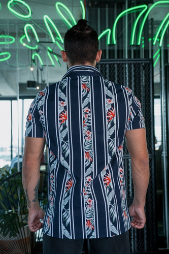 Imagen 5 de 6 de Camisa Manga Corta 2097 Cuello Sport Millionaire Estampada