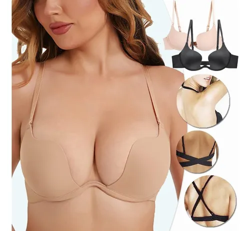 . Sujetador Push-up Con Escote En U Profundo Y Espalda