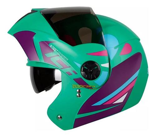 Casco Moto Ich Abatible Certificado Doble Visor Gafa